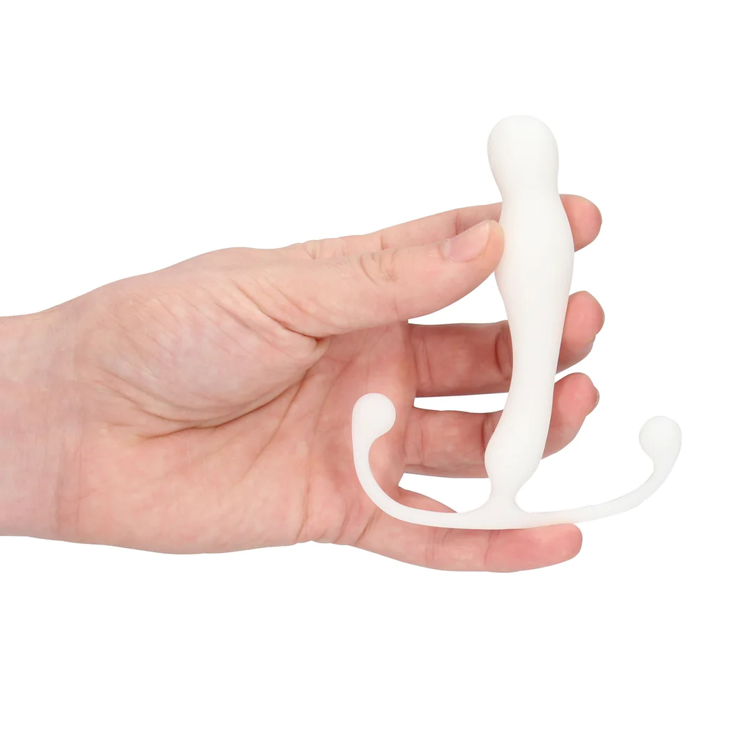 Aneros Eupho Trident Prostate Massager in hand
