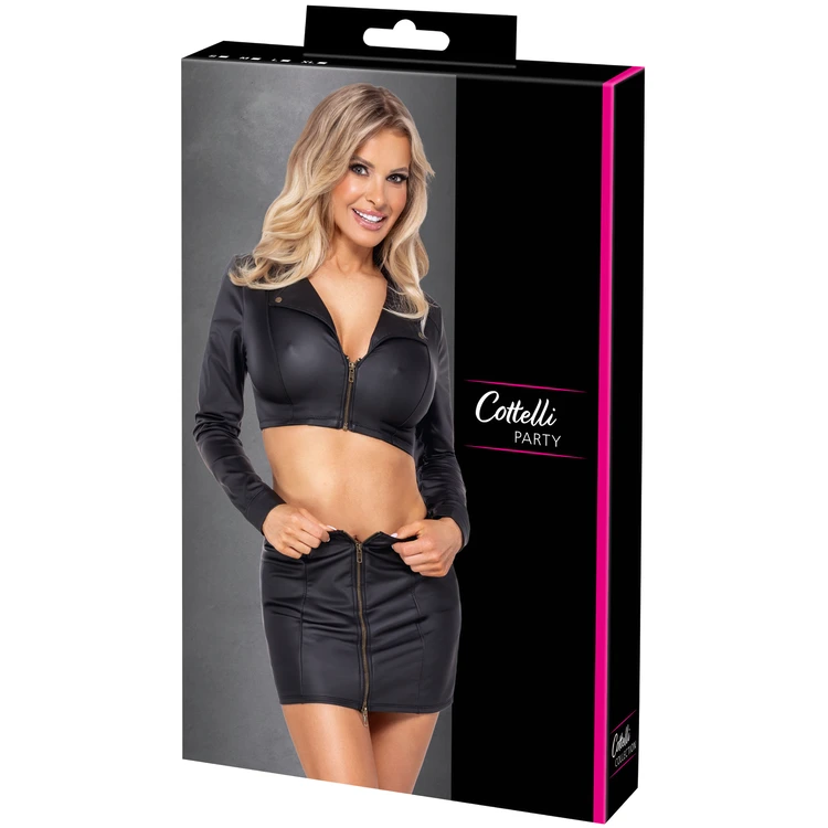 Cottelli Party Ladies Black Jacket and Mini Skirt Box