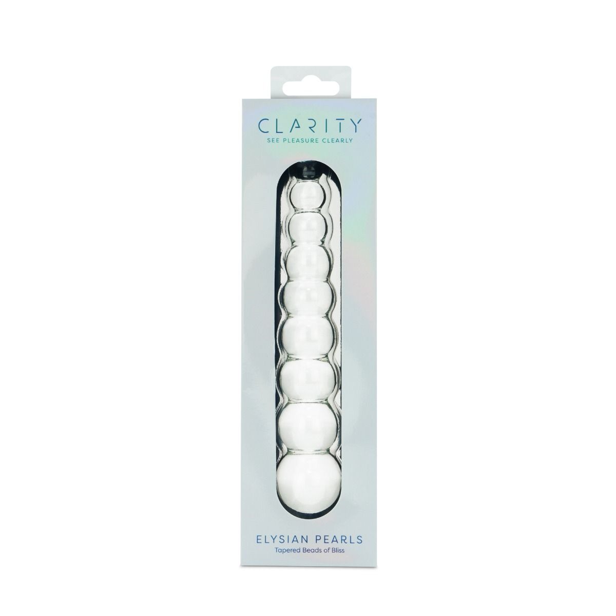 Clarity Elysian Pearls Glass Dildo for Anal or Vaginal Play