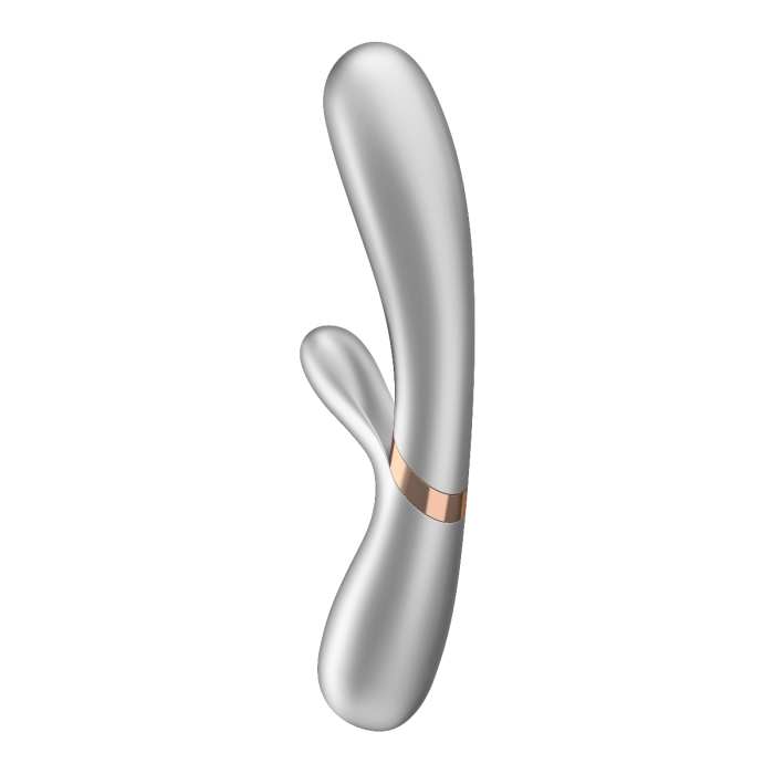 Satisfyer Hot Lover Temperature Play Rabbit Vibrator in Silver